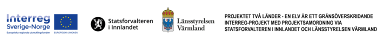Logotyperna för EUs Interreg-projekt mellan Sverige och Norge, Statsforvaltaren i Innlandet och Länsstyrelsen Värmland.